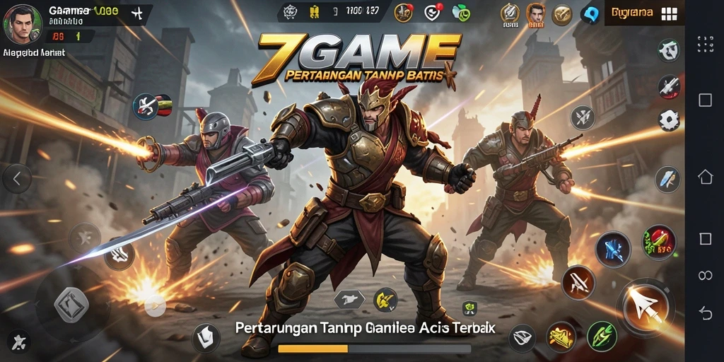 Tangkapan layar menampilkan aksi menegangkan dalam 7GAME.