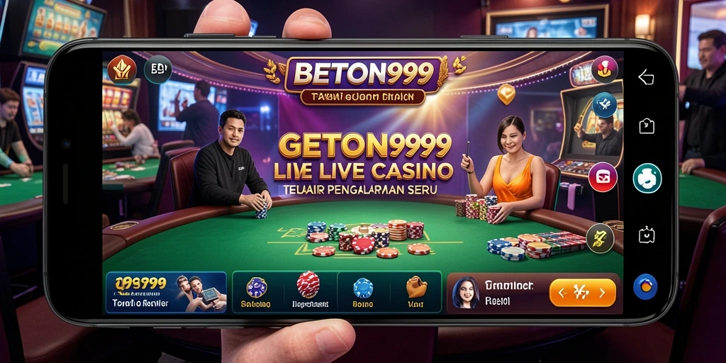 Tampilan gameplay seru dalam aplikasi Live Casino BETON999.