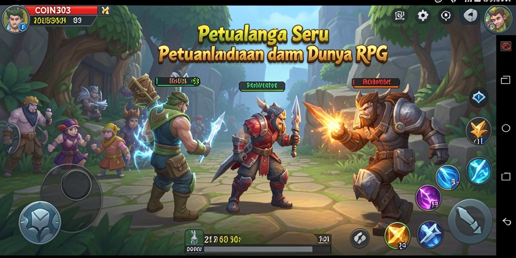 Gameplay COIN303 dengan aksi RPG yang menegangkan.