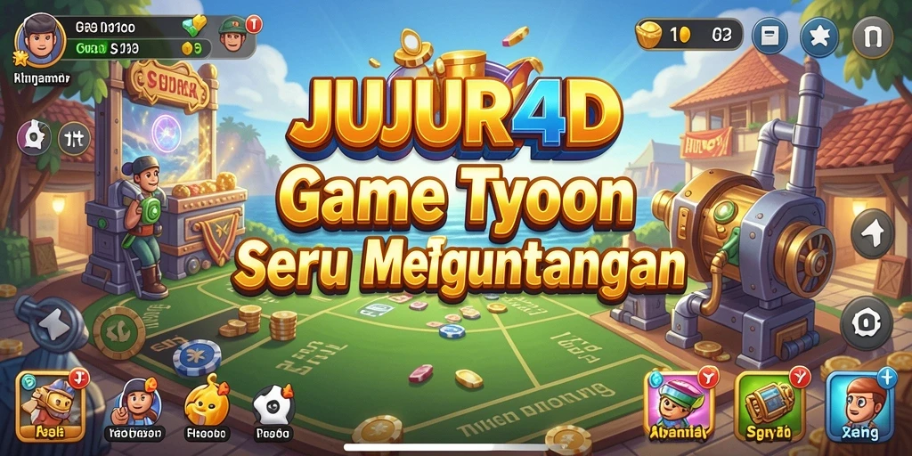 Screenshot utama JUJUR4D menampilkan gameplay Tycoon yang seru.