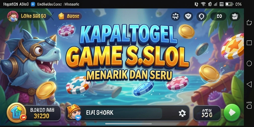 Gameplay menarik KAPALTOGEL yang penuh warna dan efek suara.