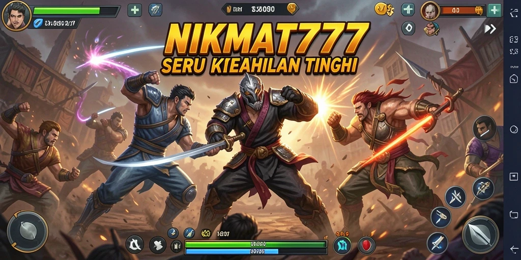 Gameplay seru dalam NIKMAT777 dengan pertarungan mendebarkan.