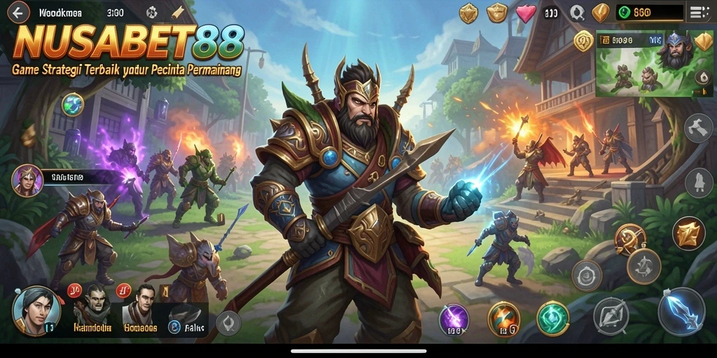 Tampilan gameplay NUSABET88 yang mendebarkan dan strategis.