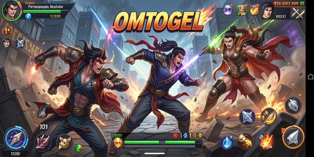 Tampilan gameplay mendebarkan dari OMTOGEL dengan aksi pertarungan intens.