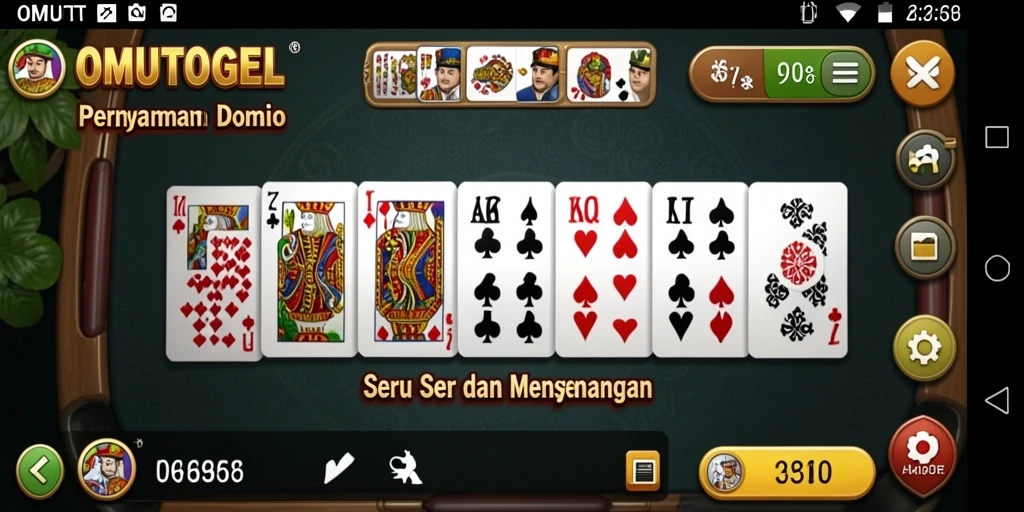 Tampilan gameplay domino yang menarik dan sederhana di OMUTOGEL.