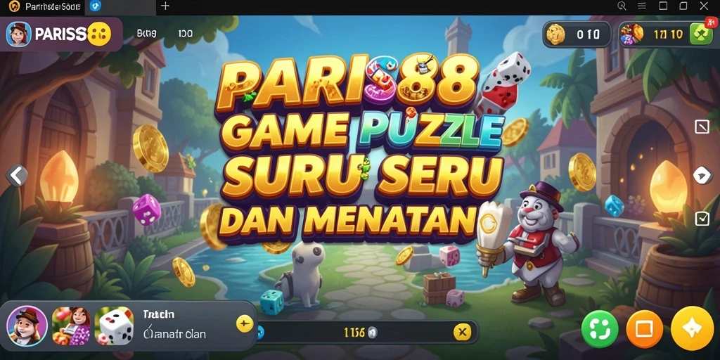 Tampilan gameplay Puzzle dalam PARIS88 dengan potongan gambar yang menantang.