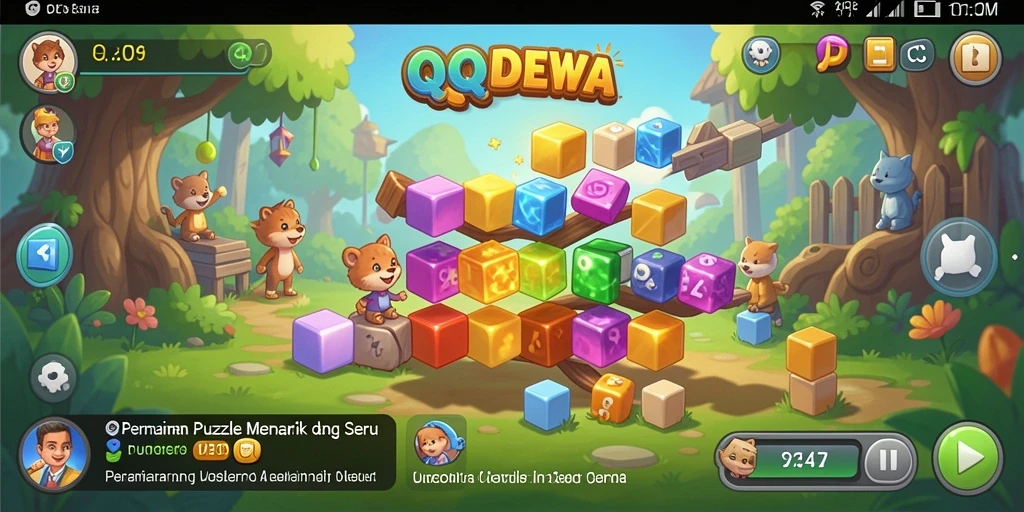 Screenshot gameplay QQDEWA menampilkan tantangan puzzle yang menarik.