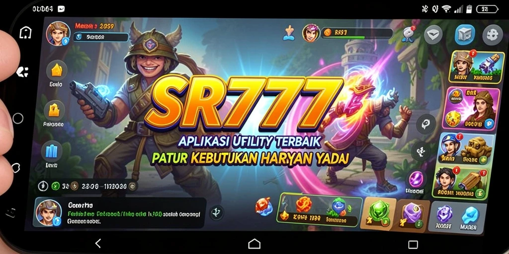 Tampilan utama aplikasi SR777 yang menunjukkan fitur-fitur Utility.