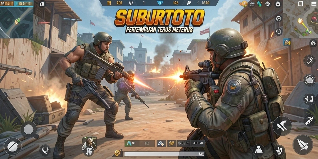 Tampilan menarik dari gameplay SUBURTOTO dengan aksi bertempur yang intens.