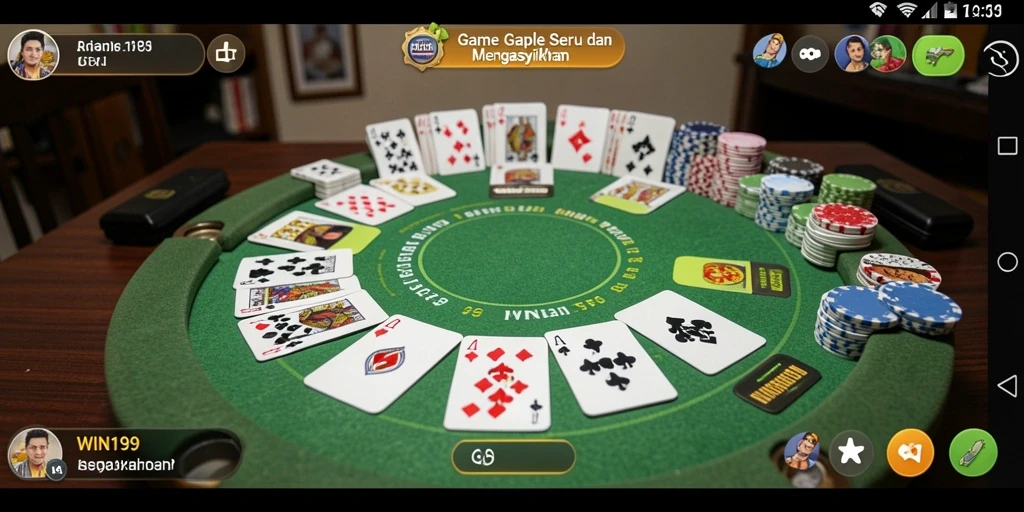 Tampilan gameplay WIN199 yang menakjubkan dalam permainan Gaple.