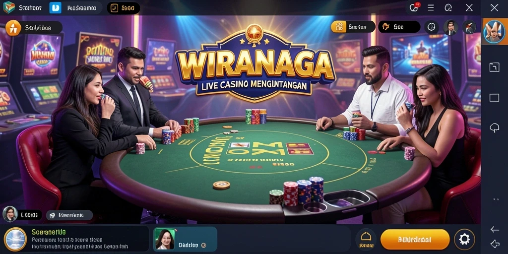 Tampilan gameplay Live Casino yang menarik dan interaktif di WIRANAGA.